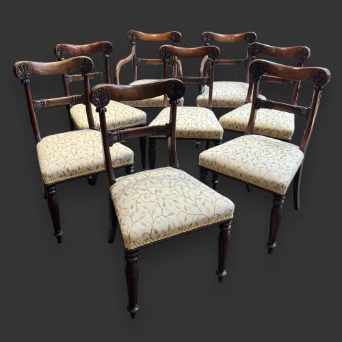 Set of Eight George IV Mahogany Dining Chairs image-1