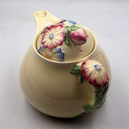 Clarice Cliff 1930s Art Deco Rare Marguerite Teapot image-2