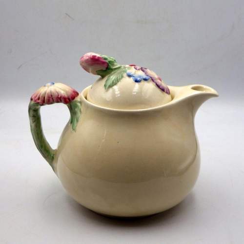 Clarice Cliff 1930s Art Deco Rare Marguerite Teapot image-4