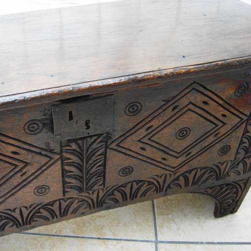 17th Century Oak Coffer image-3