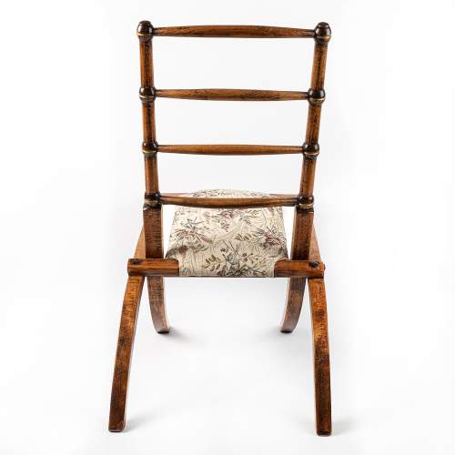 An Antique Edwardian Period Folding Campaign Chair image-4