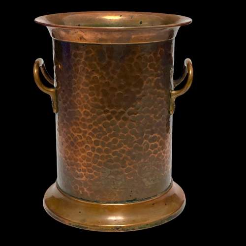 Henry Loveridge Arts & Crafts Copper Bottle Holder image-4