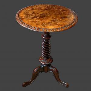 Victorian Inlaid Burr Walnut Occasional Table