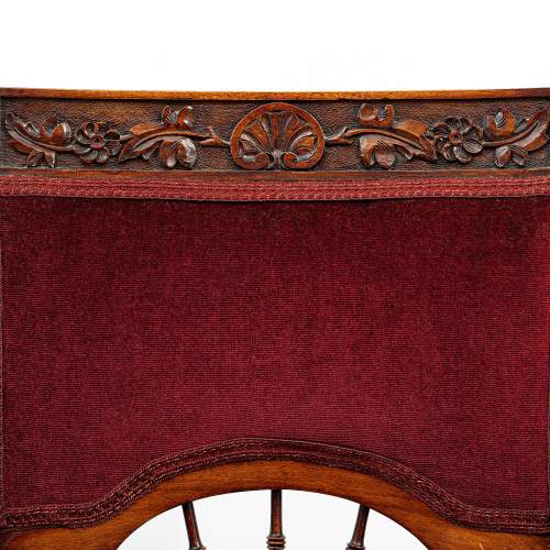 An Antique Late Victorian Mahogany Armchair image-4