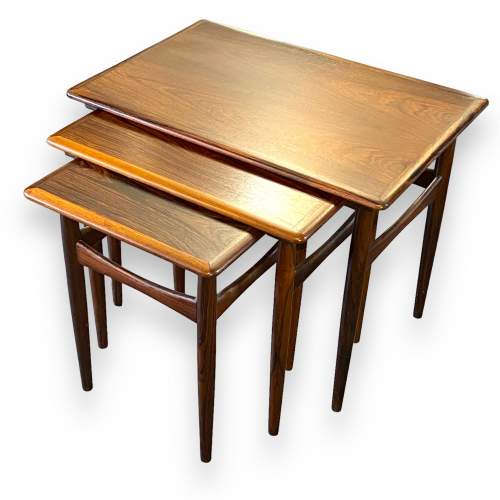 Poul Hundevad Danish Rosewood Nest of Tables image-1