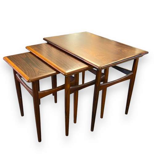 Poul Hundevad Danish Rosewood Nest of Tables image-4