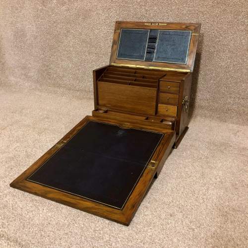 19th Century Figured Walnut Stationery Cabinet image-2