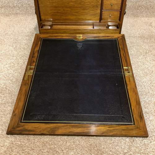 19th Century Figured Walnut Stationery Cabinet image-4