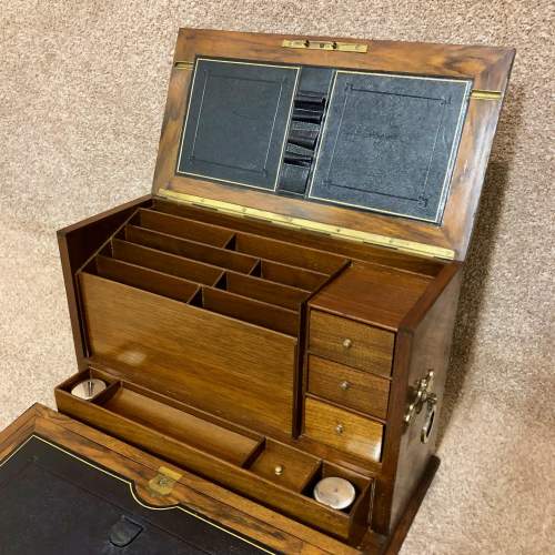 19th Century Figured Walnut Stationery Cabinet image-5