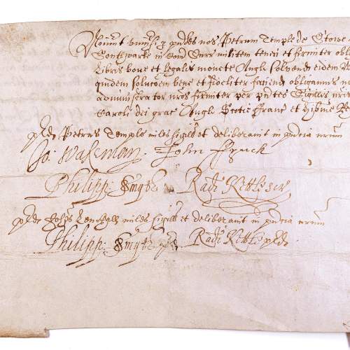 An Antique 17th Century Obligation Bond on Vellum image-3