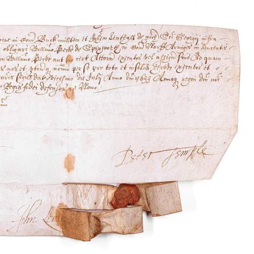 An Antique 17th Century Obligation Bond on Vellum image-4