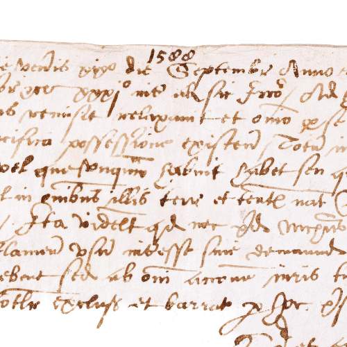 Antique 16th Century Handwritten Latin Document image-4