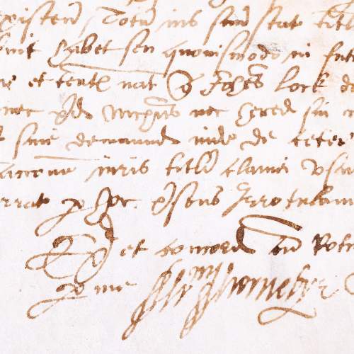 Antique 16th Century Handwritten Latin Document image-5