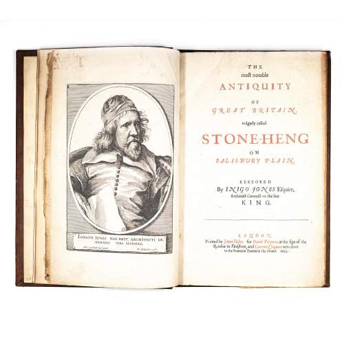 Rare Antique 17th Century Book on Stonehenge by Inigo Jones image-1