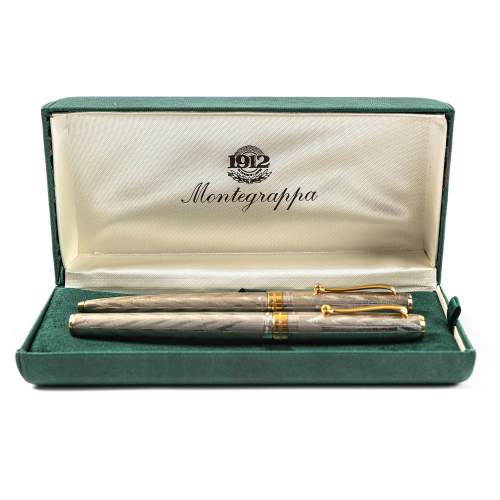 Vintage Cased Set of Luxury Montegrappa Silver Pens image-3