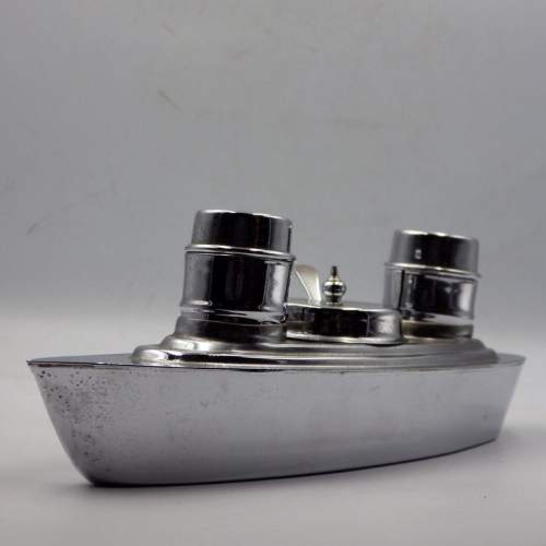 Art Deco 1930s Chrome Liner Ship Cruet Set image-1