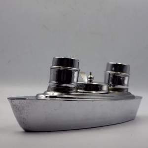 Art Deco 1930s Chrome Liner Ship Cruet Set