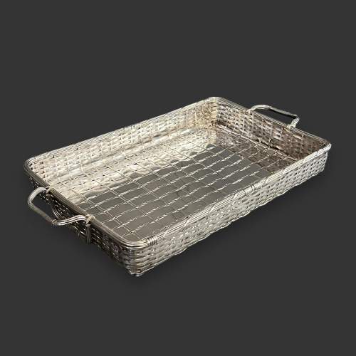 Elegant French Silver Plated Bread Basket image-1