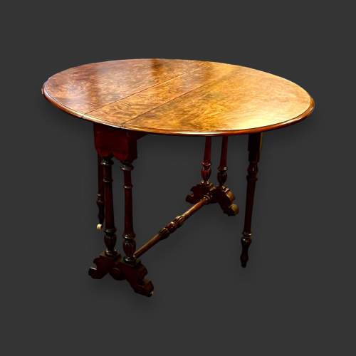 Victorian Burr Walnut Sutherland Table image-1