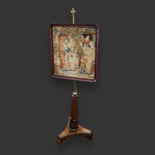 Regency Period Large Embroidered Pole Screen image-1