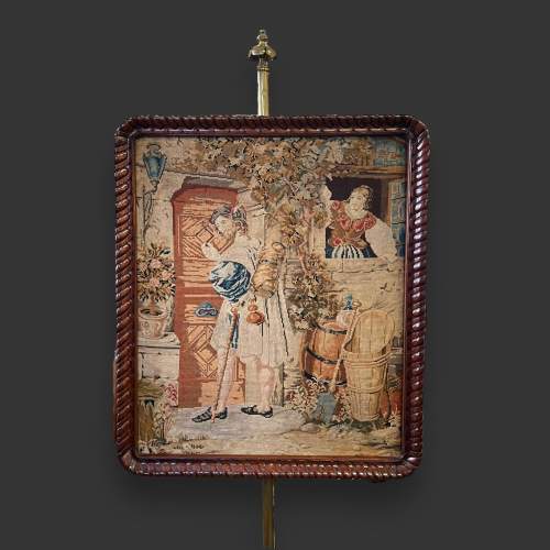 Regency Period Large Embroidered Pole Screen image-2