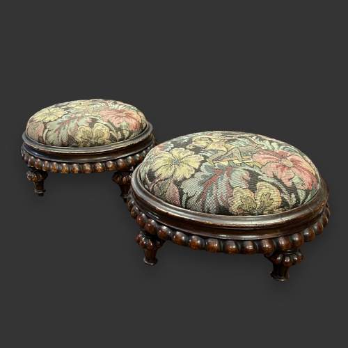 Victorian Pair of Foot Stools image-1