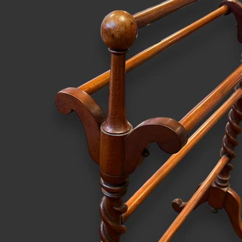 Fine Quality 19th Century Mahogany Towel Rail image-6