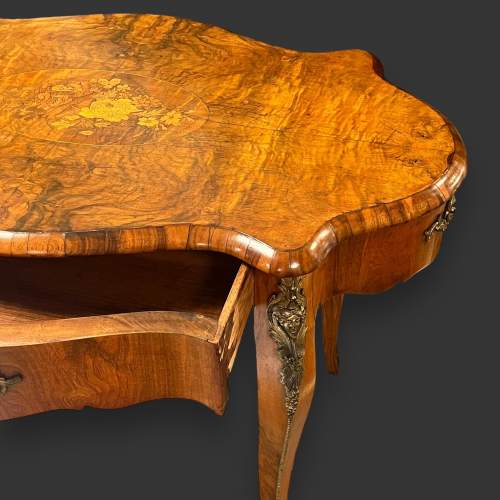 19th Century French Burr Walnut Table image-4