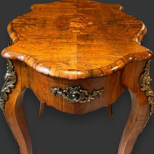 19th Century French Burr Walnut Table image-6