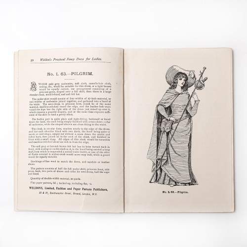 Antique Victorian Illustrated Book on Making Fancy Dress Outfits image-2