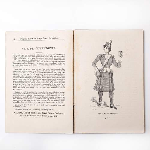 Antique Victorian Illustrated Book on Making Fancy Dress Outfits image-3