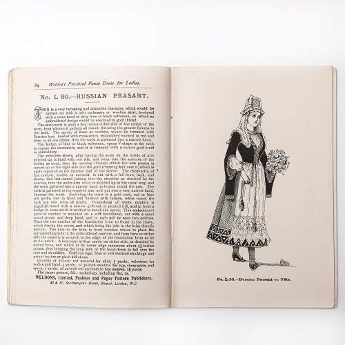 Antique Victorian Illustrated Book on Making Fancy Dress Outfits image-4