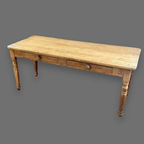 19th Century Country Pine Farmhouse Kitchen Table image-1