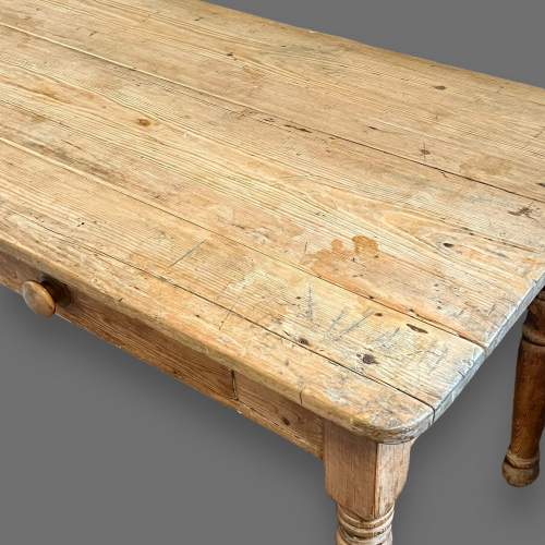 19th Century Country Pine Farmhouse Kitchen Table image-4