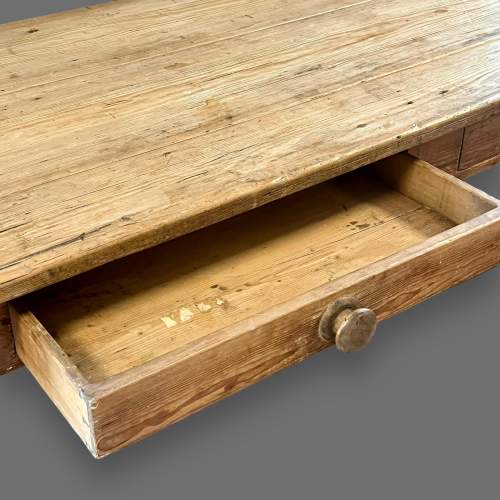 19th Century Country Pine Farmhouse Kitchen Table image-5