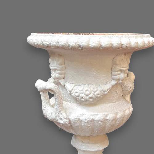 Pair of Victorian Heavy Cast Iron Urns image-4