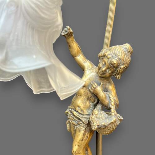 French Figural Brass Table Lamp image-3