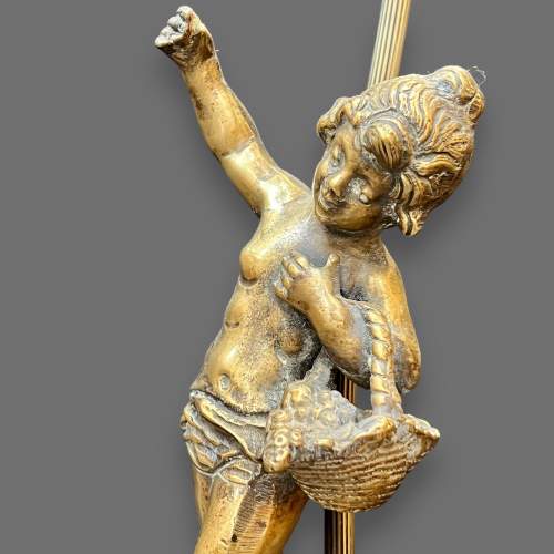 French Figural Brass Table Lamp image-4