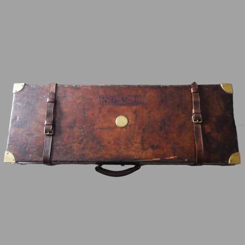 Harrison & Hussey London Leather on Oak Double Guncase image-1