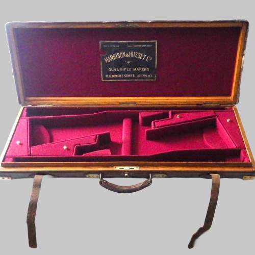 Harrison & Hussey London Leather on Oak Double Guncase image-2