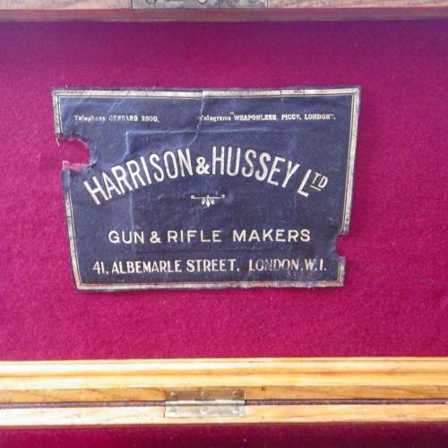 Harrison & Hussey London Leather on Oak Double Guncase image-5