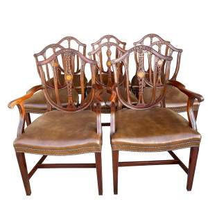 Set of Eight Mahogany Dining Chairs