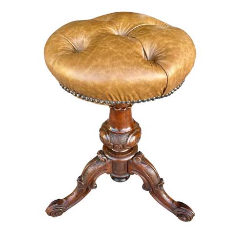 19th Century Victorian Circular Stool image-1