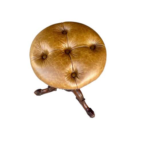 19th Century Victorian Circular Stool image-3