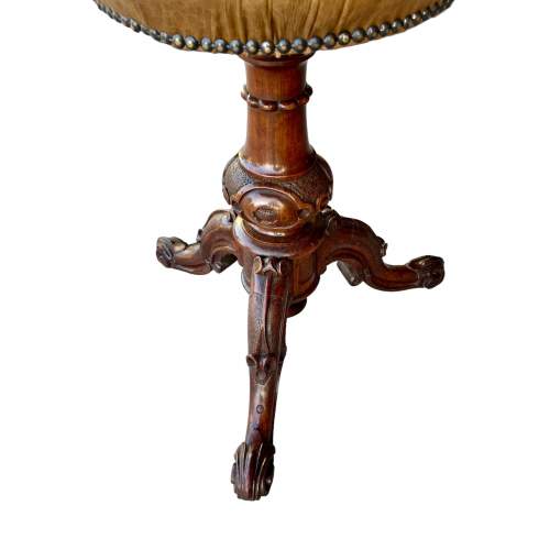 19th Century Victorian Circular Stool image-4