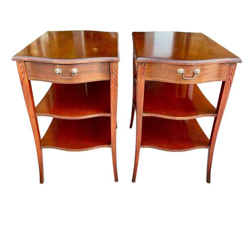 Pair of Mahogany Lamp Tables image-1