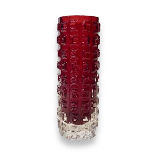 Whitefriars Aztec Ruby Red Vase image-3