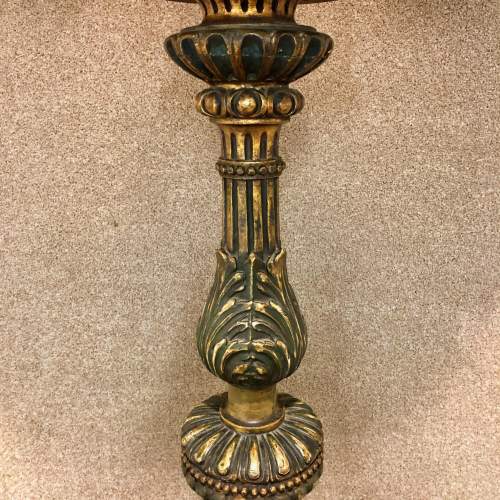 19th Century Venetian Carved Giltwood Torchere Standard Lamp image-6