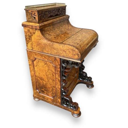 Victorian Burr Walnut Pop Up Davenport image-3