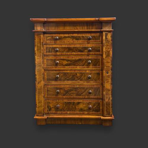 19th Century Walnut Collectors Wellington Chest image-1